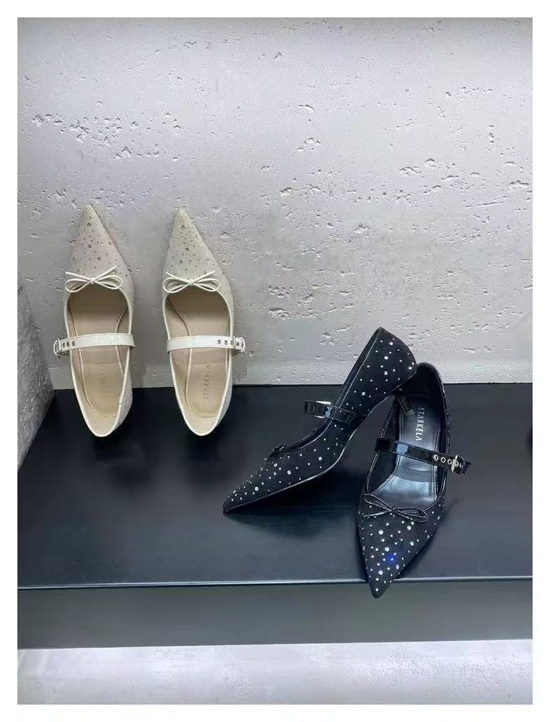 2025 spring and autumn new fashion versatile inner height increase Mary Jane shoes shallow mouth word with versatile single shoes women