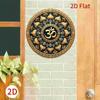 2D Retro Round Wall Art For Bedroom Living Room Bar Decor