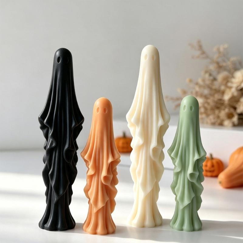 Figure Shaped Silicone Making Tool for Resin Casting and DIY Gypsum Craft, Candle Making Tool for Handmade Halloween Decoration