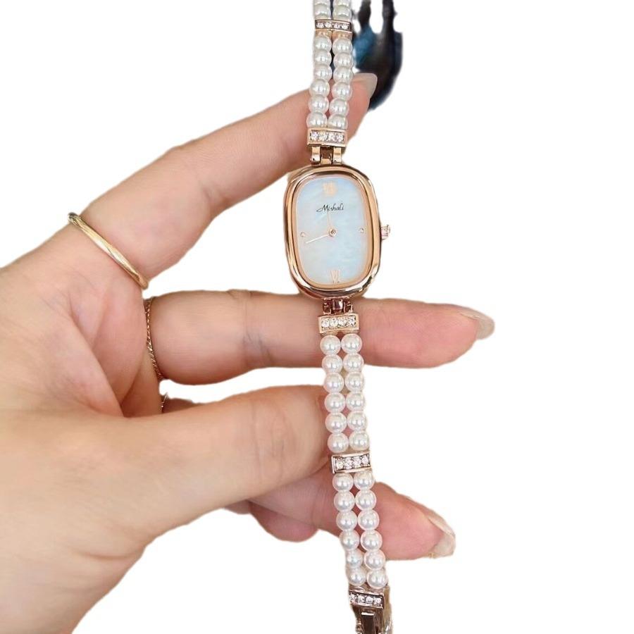 Pearl Women'S Watch Oval Disc Simple Fashion Watch Xiaohongshu