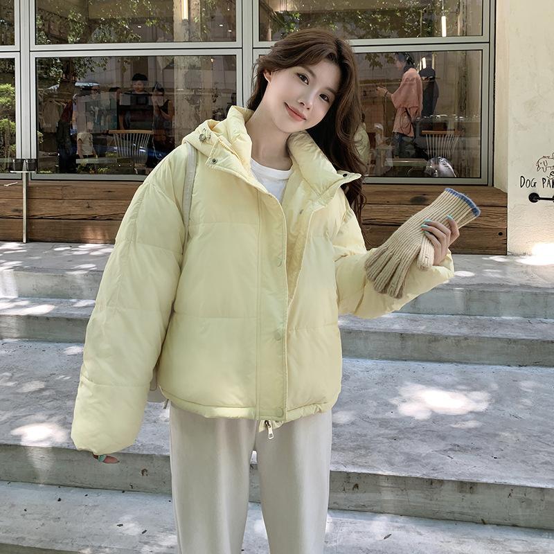 Winter 2025 New Korean Cotton Jacket Hooded Down Cotton Jacket Student Loose Padded Jacket Fashion Jacket Short Style