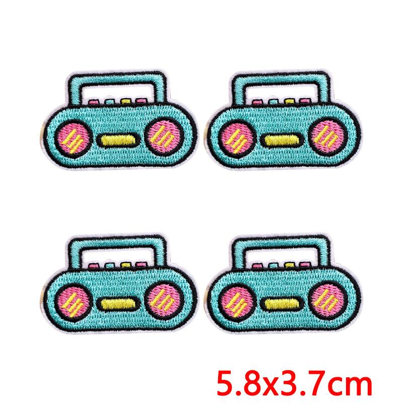 cs Lot Y2K Retro Camera Bear Cassette Embroidery Patches, 90s Nostalgia Iron On Badges for DIY Denim Jackets