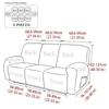 1/2/3 Seater Split Recliner Sofa Covers Jacquard Stretch Armchair Slipcover Lounge Recliner Chair Cover for Living Room