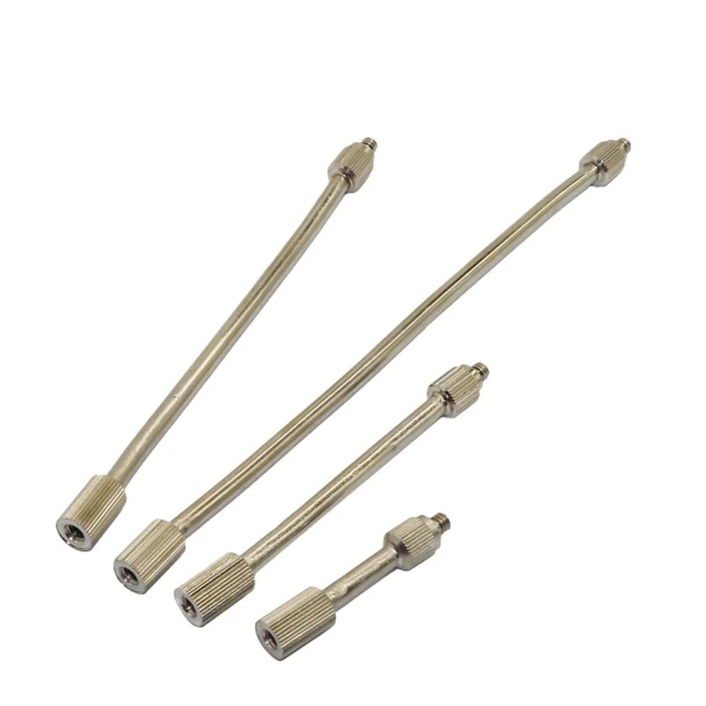 Brass Nickel Plated Misting Nozzle and 51/98/146/185cm Extension Rod 3/16"Threaded Stainless Steel Pole 360° Universal Connector