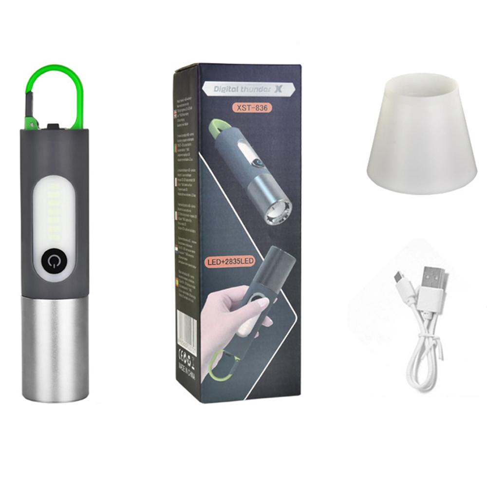 LED Rechargeable Tactical Laser Flashlight 4 Modes 1800mAh for Emergency Camping