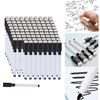 25 Pcs Black Dry Erase Markers, Dry Wipe Mini Marker Pens with Eraser Cap, Low Odor Whiteboard Markers Bulk Fine Point Tip for S