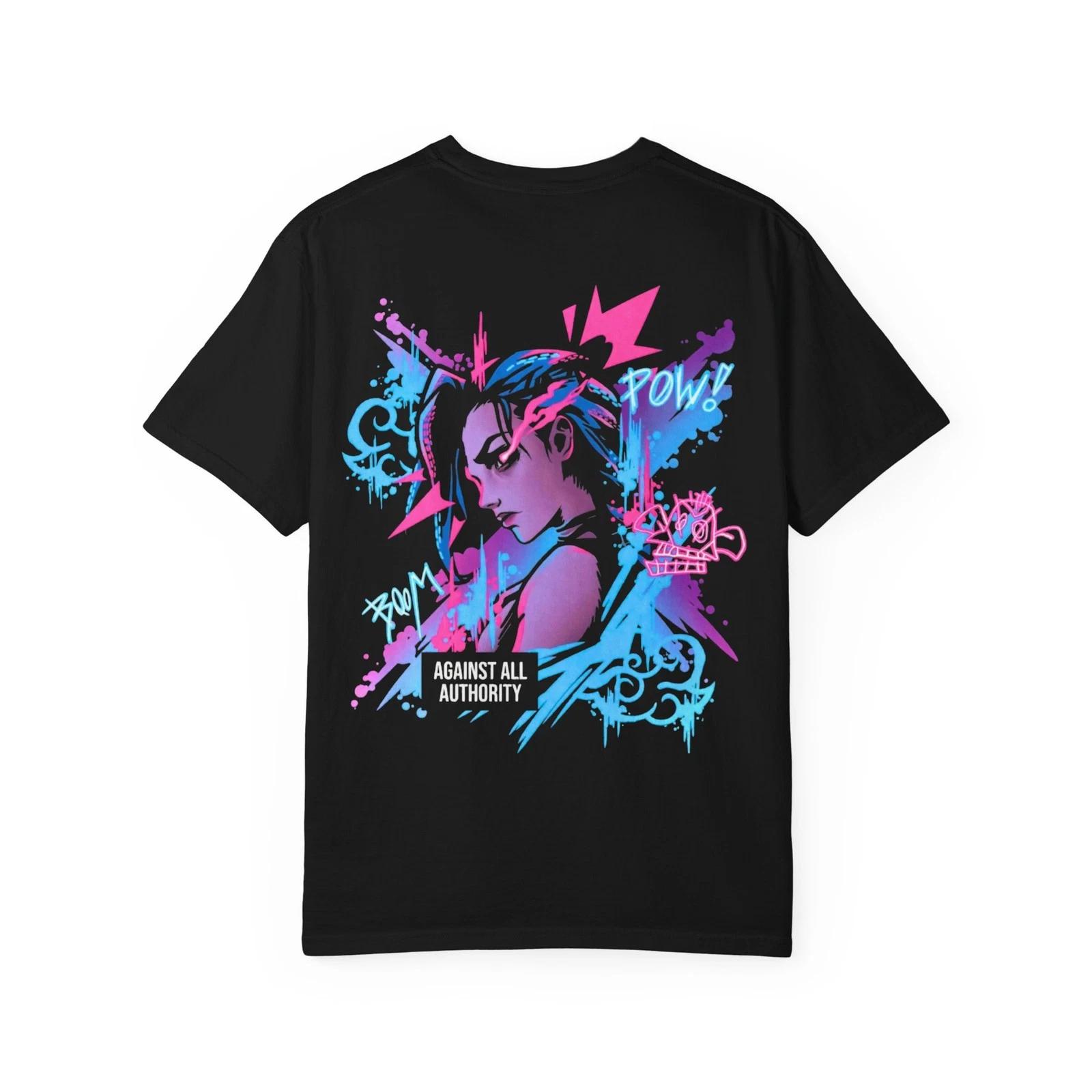 Punk Rock Aesthetic T-T-Shirt - Neon Graphic Heavyweight Cotton Tee 3XL