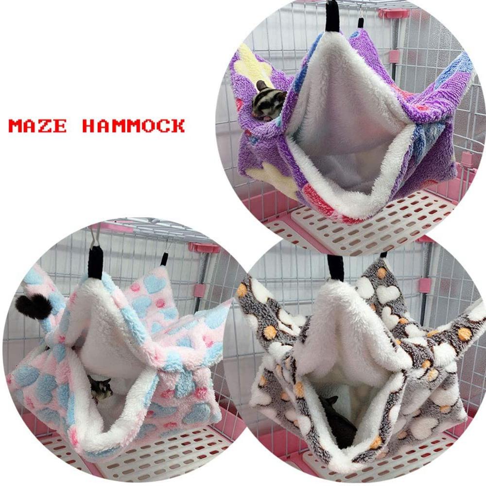 Winter Squirrel Playing Comfortable Hut Sleeping Warm Bunkbed Hamster Bed Pet Tent Parrot Hammock