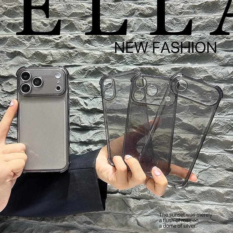 Shockproof Clear Glitter Phone Case for Iphone 17 Pro Max Air 16E 16 E 15 Plus 14 Pro 13 12 11 17Pro Women Girls Phone Cover Accessories