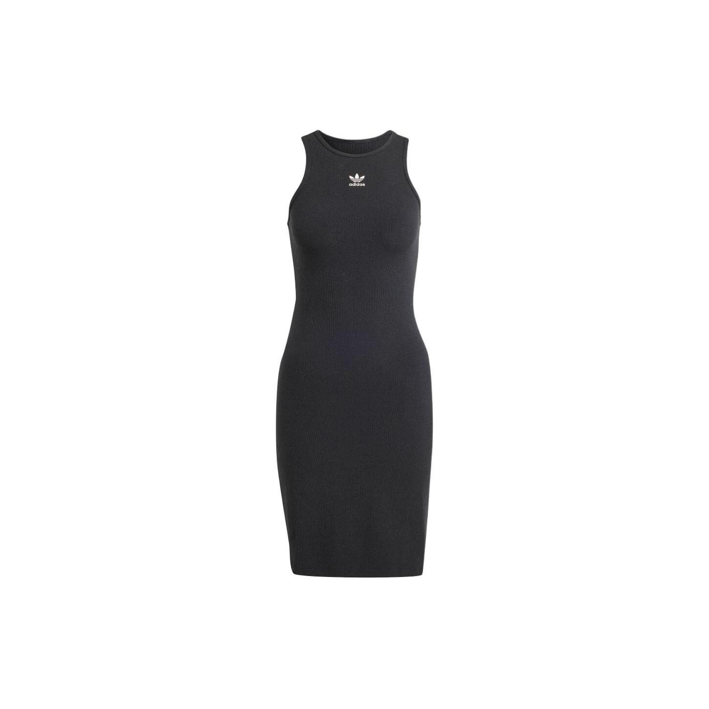 (WMNS) adidas Originals Essentials Rib Tank Dress Asia Sizing Black Women s IT9881 XXS
