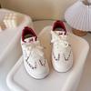 Korean Style Women's White Thick-Soled Shoes - 2026 Trendy Lightweight Sportswear