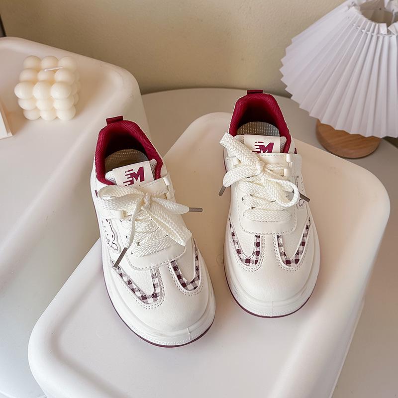 Korean Style Women's White Thick-Soled Shoes - 2026 Trendy Lightweight Sportswear