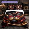 Belgium Football Pattern 3 Pieces Bedding Set Soft Microfiber Duvet Cover with Pillow Cases for Bedroom