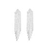 Fashion super flash rhinestone long fringed earrings