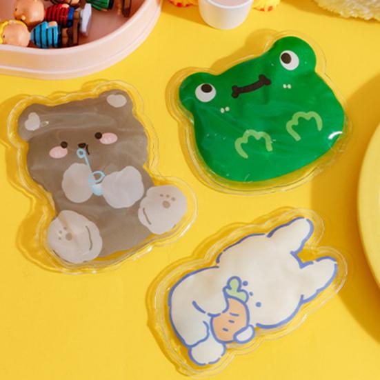 Hot Water Bag Self-heating Portable Reusable Leak-proof Safe Keep Warm Transparent Cartoon Animals Shape Hand Warmer Bottle for Office