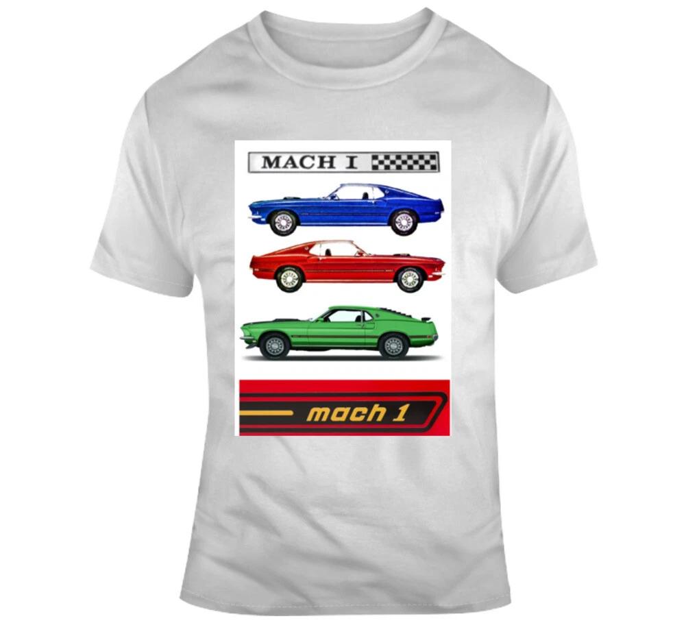 1969 Mustang Mach 1 Мускулкар Подарок Спортивный крышный Футболка 2XL