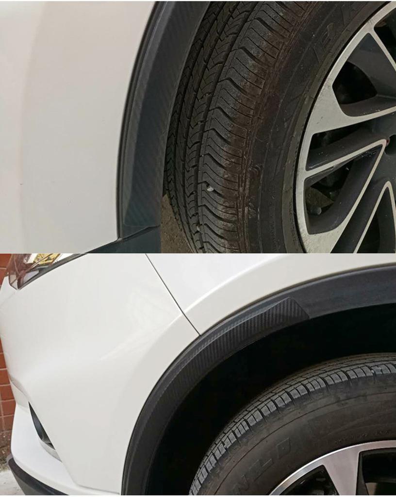 2PcsBlack Car Fender Wheel Eyebrow Auto Mudguard Lip Body Kit Protector Cover Mud Guard Universal