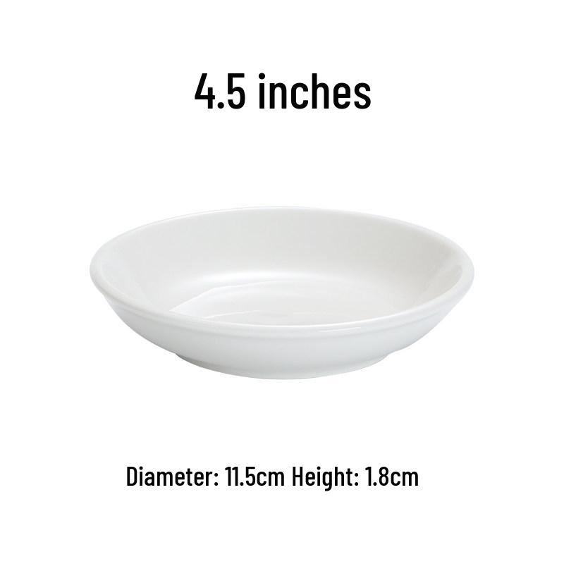 Creative Round White Ceramic Dipping & Seasoning Plate