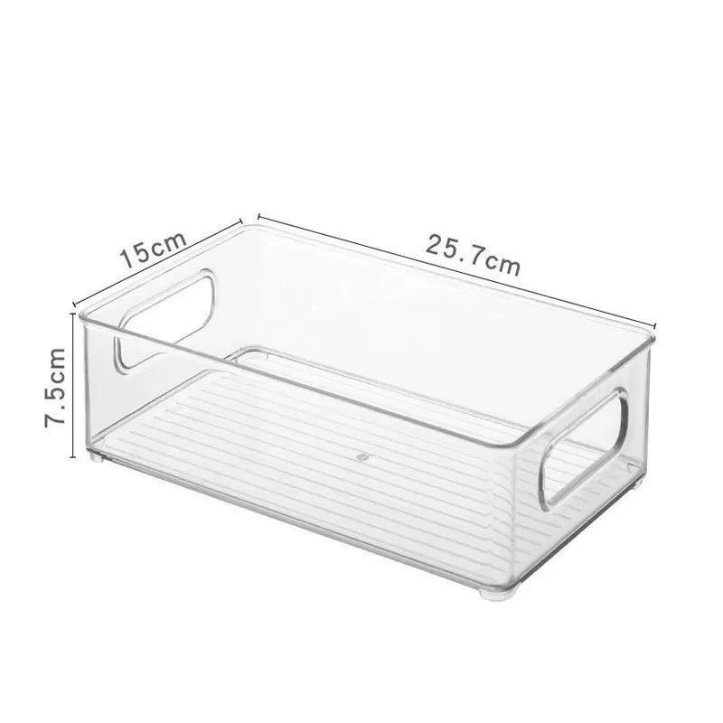 Narrow Acrylic Transparent Storage Box with Dividers for Stationery, Socks, and Miscellaneous Items
