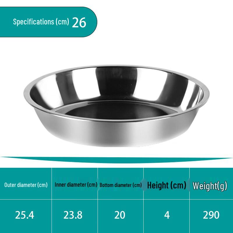 Yuzhuxun 304 Stainless Steel Dinner Plate