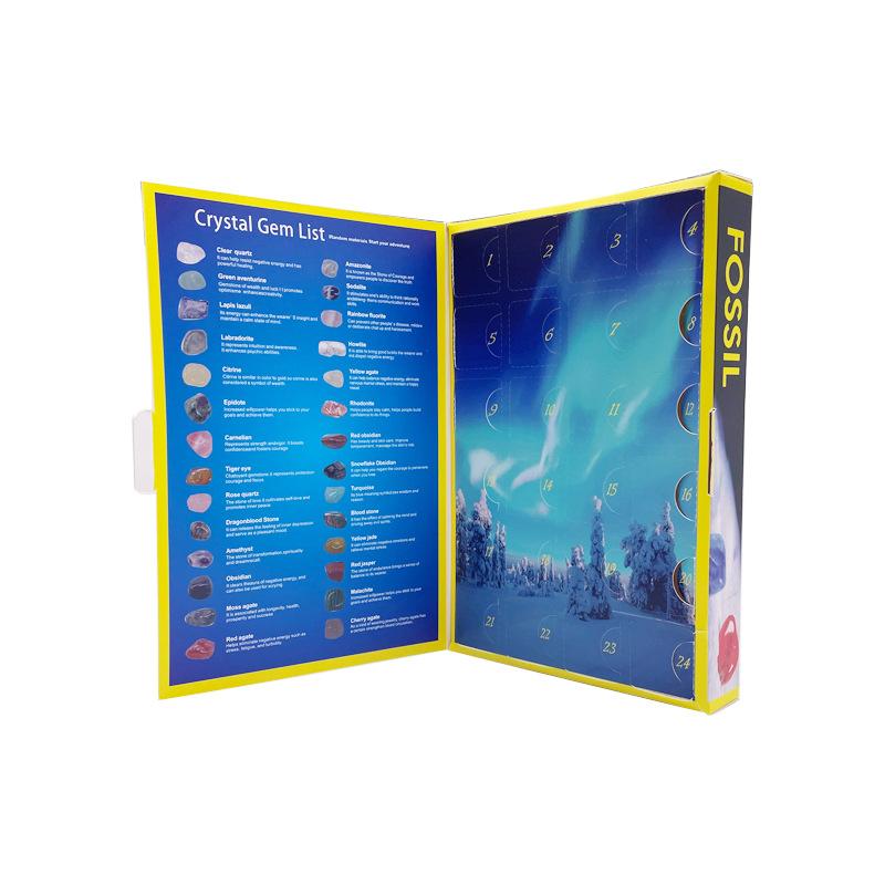 24-Day Mineral Advent Calendar - Crystal & Gemstone Collection Surprise Box