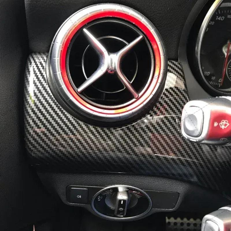 Car Carbon Fiber Dashboard Driver Side Decoraion Cover for Mercedes-Benz GLA CLA A-Class A200 A220 2015 2016 2017