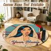 Round Rug Custom NameLana Del Rey Pattern Non Slip Carpet Home Floor Decor