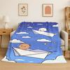 Cute Bubu Dudu Love Cartoon Bear Soft Flannel Throw Blanket,Cozy Blanket for Bed,Couch,Sofa,Bedroom,Living Room,Travel,Camping