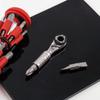 711L Mini Chiave a Cricchetto TG La Più Piccola del Mondo 1/4 di Pollice Chiave a Cricchetto EDC, Acciaio Inossidabile, Compatibile con Punte a Doppia Testa