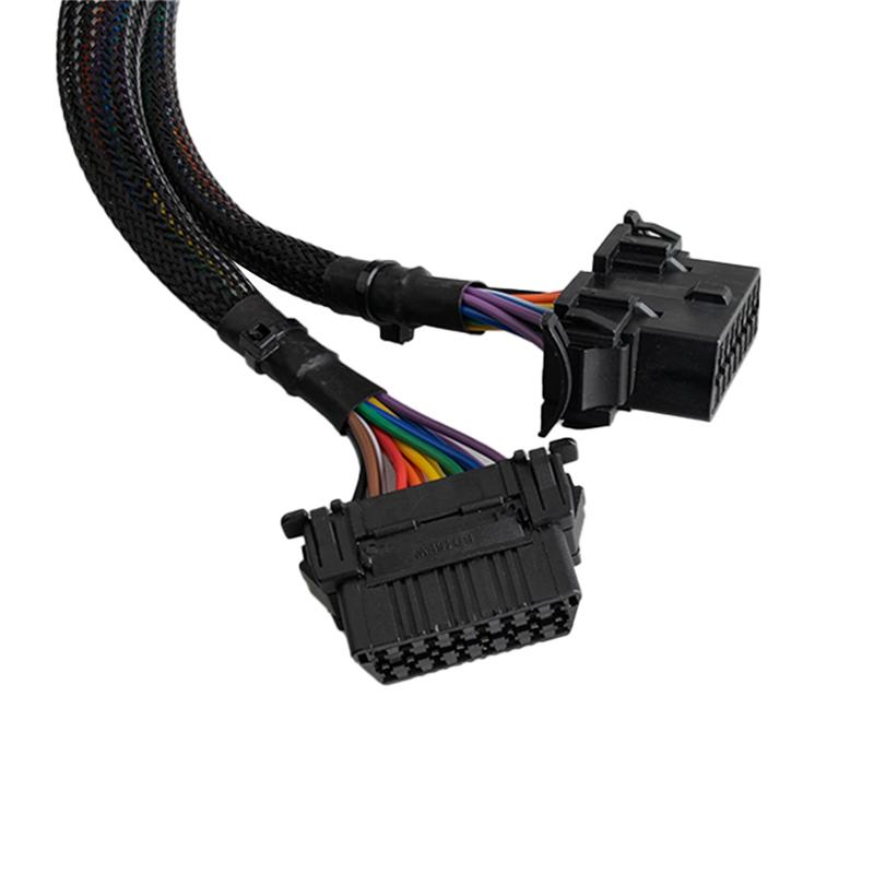 Converted Cable 16Pin OBD2 Male To Dual Female Y-Cable Car Diagnostic Auto Tool Connector