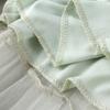 Women's Fashion Casual Color High Waist Ruffle Splicing Mesh Half-body Skirt