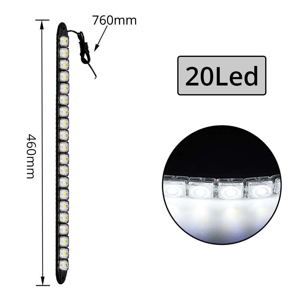 1PCS DRL COB White Flexibles Fog Lights Day Times Running Auto Head Lamp Waterproof 10w Bright Led Car Styling Gluttonous Snake