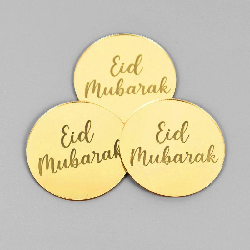 5/10 Stück Eid Mubarak Acryl Cupcake Topper Gold Ramadan Kareem Kuchen Topper Islamisches Muslimisches Festival Party Kuchen DIY Dekorationen