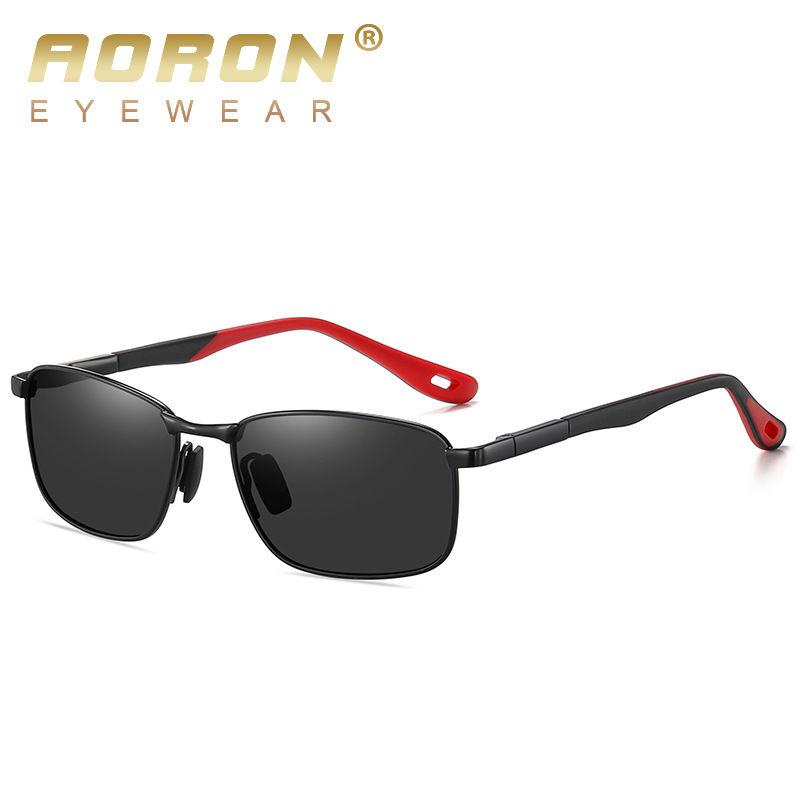 AORON Metal Frame Polarized Sunglasses for Men Women Fashion Outdoor Driver Driving Glasses UV400 Anti Glare Eyeglasses