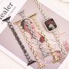 Slim Metal Band for Apple Watch Girls Correa 49 45 44 42 46 40 41mm Bling Diamond Bracelet Jewelry Star Strap for iWatch S10 9 8