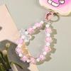 Handmade Beaded Candy Color Bow Keychain & Phone Charm