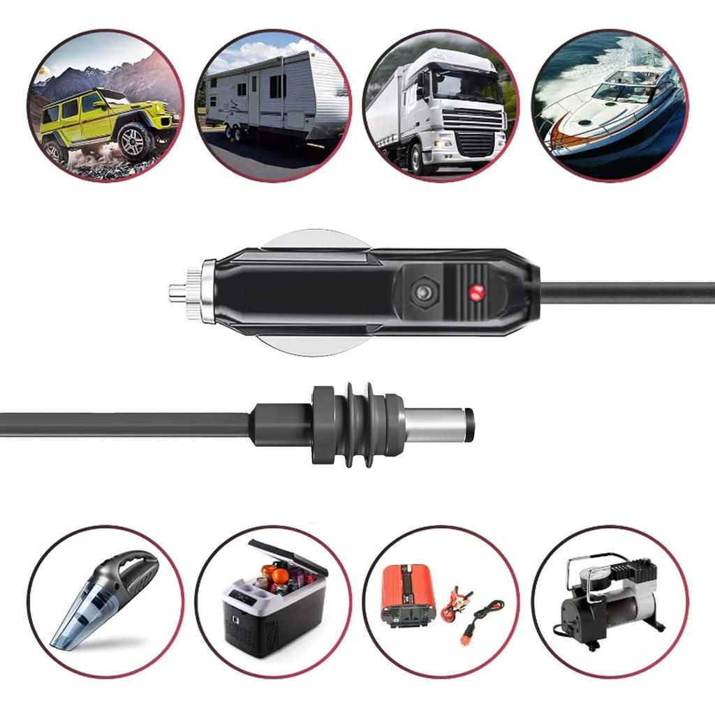 Satellite Mini DC Power Cable Water Resistant Mini DC Power Replacement Extension Cord for Car RV El