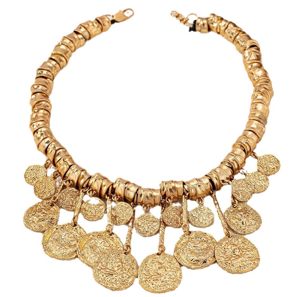 ZA cross-border new European and American retro tassel irregular collarbone chain high sense fashion temperament versatile trend necklace