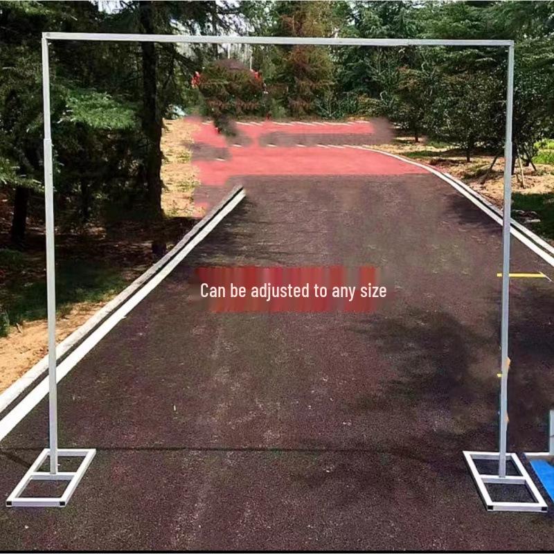 Golden Telescopic Wrought Iron Wedding Arch Stand for Stage Decoration