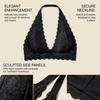 Halter Lace Push Up Bra, Wireless Comfortable Padded Camisole Underwear