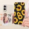 For Xiaomi Poco M7 Plus Case PocoM7 4G Pretty Girl Sunfower Painted Phone Case For Xiaomi Poco M7 Pro PocoM7 Plus 5G Soft Fundas