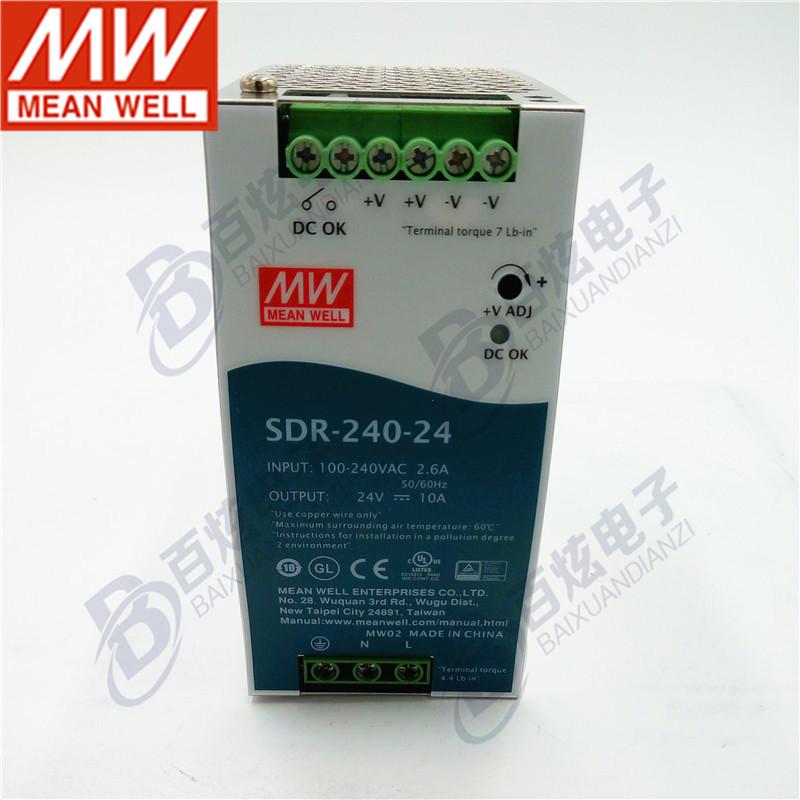 Mean Well SDR-240-24 DIN Rail Power Supply 240W 24V 10A