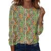 Camicie a maniche lunghe da donna T-shirt grafiche con stampa carina camicette Casual taglie forti Top basic Pullover