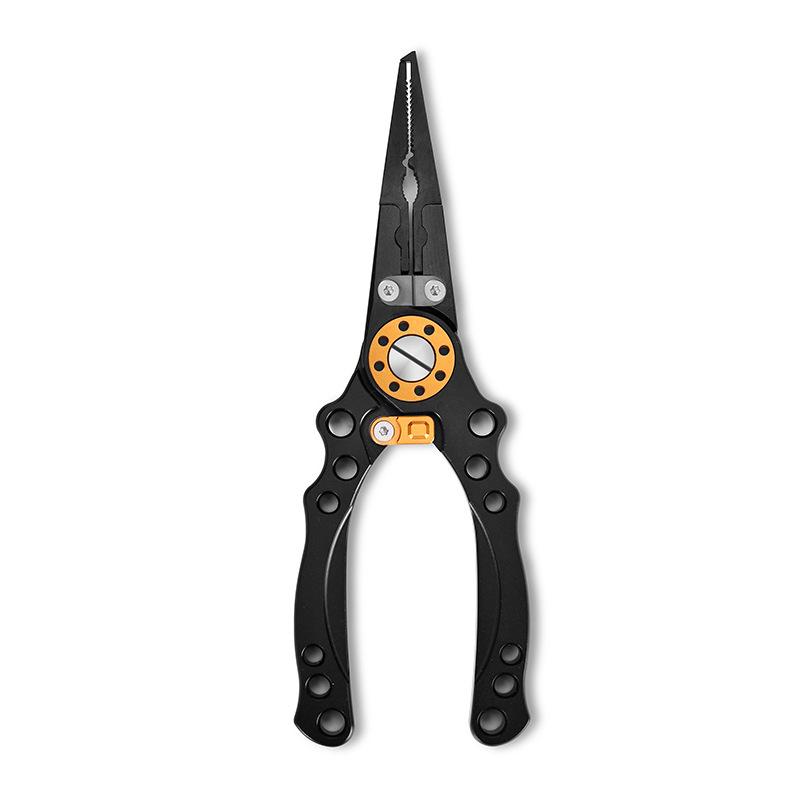 Aluminum Multifunctional Folding Fishing Pliers with Fish Gripper & Long Needle Nose