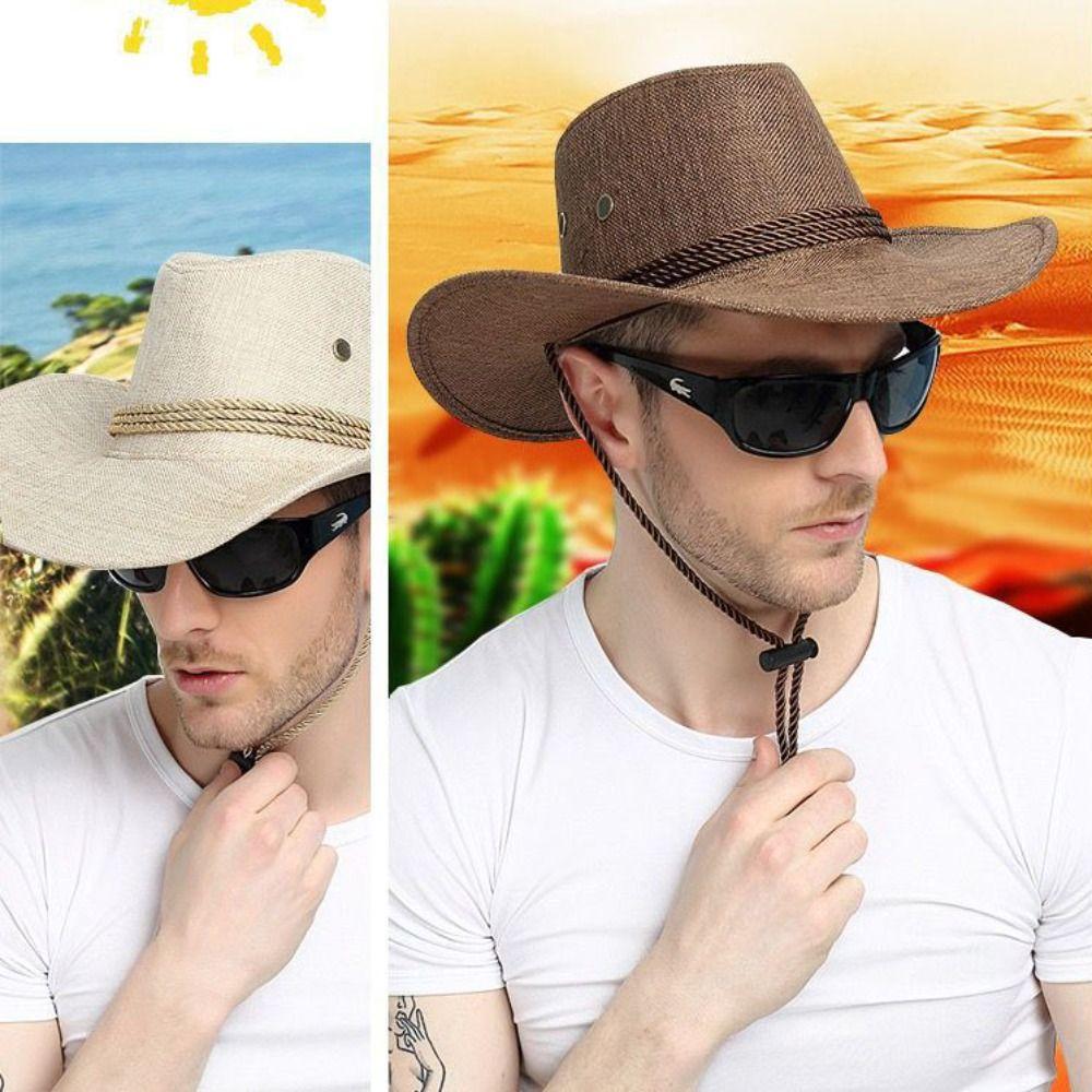 Wide Brim Summer Sun Hat Beach Cap Beach Sunscreen Cap Casual Western Cowboy Hat  Woman/Female