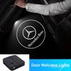 CRJ1 2Pcs LED Car Door Logo Projector Welcome Light Accessories For Mercedes Benz W202 W212 W126 W140 W168 W177 CLS GLE GLC Keychain