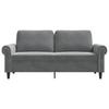 2 Seater Sofa Dark Grey 140 Cm Velvet