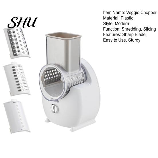 Detachable Electric Salad Maker Cheese Grater Vegetable Multi-purpose Cutter Slicer BPA-Free Potato Scrubber Shredder