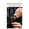 POEDAGAR Fashion Men Wristwatches Luxury Chronograph Luminous Waterproof Date Watch Square Dial Leather Quartz Watches
