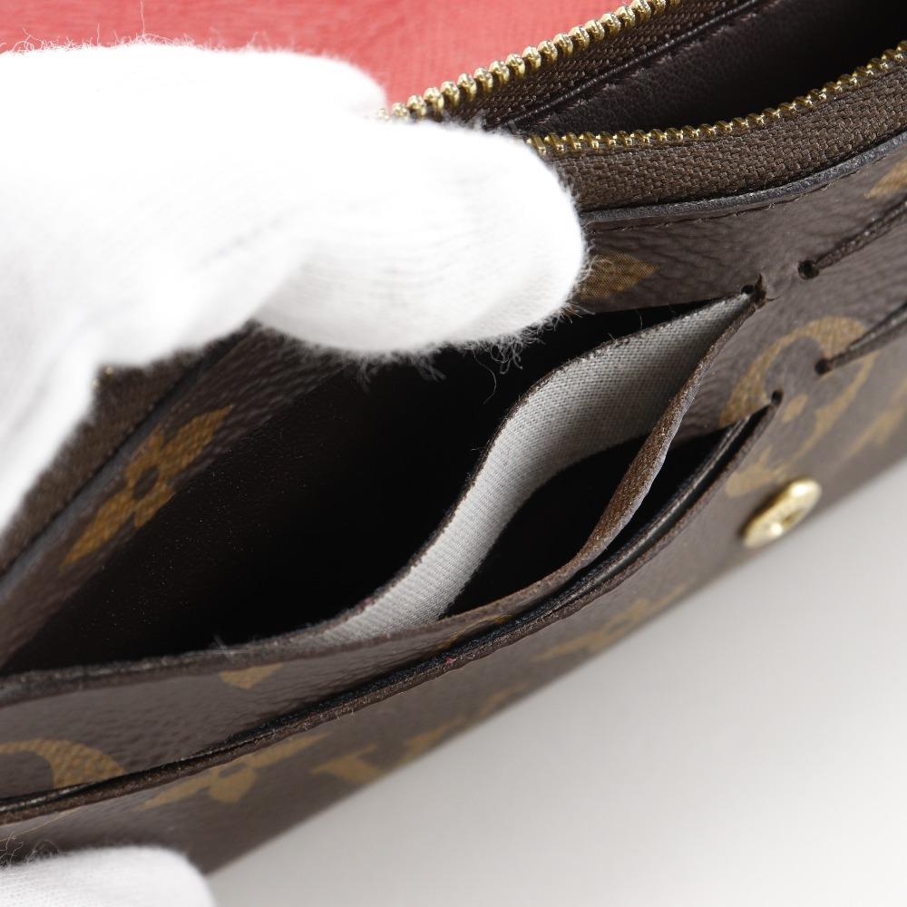 LOUIS VUITTON Portefeiulle Emily Purse M62941 Brown Monogram canvas flour Women Used